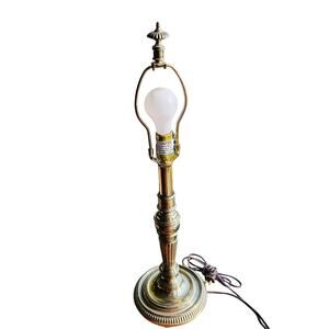 VINTAGE BRASS STIFFEL TABLE LAMP CANDLE STICK STYLE 24”H